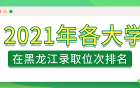 各大学在黑龙江录取位次2021-黑龙江省各大学录取分数线及位次（2022参考）