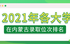 各大学在内蒙古录取位次2021-各高校在内蒙古录取分数线2021（2022参考）