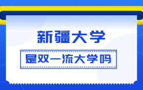 新疆大学是双一流大学吗？是一流学科建设高校吗？算是名校吗？