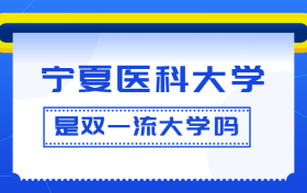 宁夏医科大学是双一流大学吗？是一流学科建设高校吗？算是名校吗？