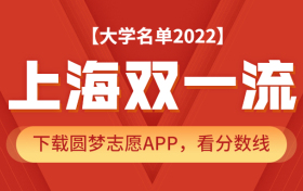 上海双一流大学名单2022年最新版（含2021年录取分数线排名榜单）