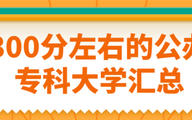 300分能上什么專科學(xué)校？附300分左右的公辦?？拼髮W(xué)匯總（2022參考）