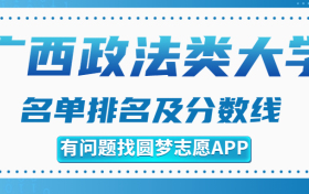 广西政法类大学排名名单一览（含分数线）2023参考