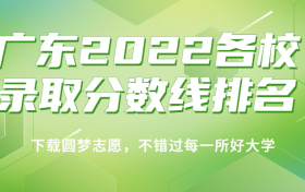 广东2022各校录取分数线排名！附广东本科历史类分数线2023年高考参考