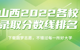 山西2022各校录取分数线排名！附山西一本文科分数线2023年高考参考