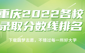 重庆2022各校录取分数线排名！附重庆本科物理类分数线2023年高考参考