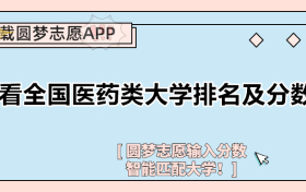 全国医药类大学排名及分数线一览表2023年参考