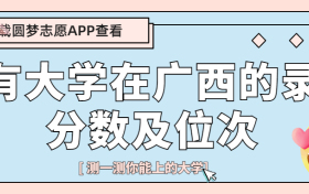 2022年全国大学在广西的录取分数线及位次一览表（含近三年位次，2023参考）