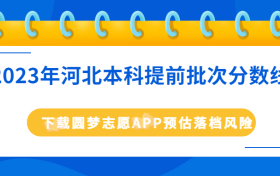 2023年河北本科提前批次分数线！（含军校、公费师范、普通类）