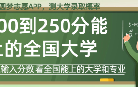 200到250分能上什么大学？高考200到250分左右报考的好大学（2024年参考）