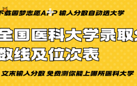 医科大学录取分数线2023年全国汇总！（一本、二本、专科）